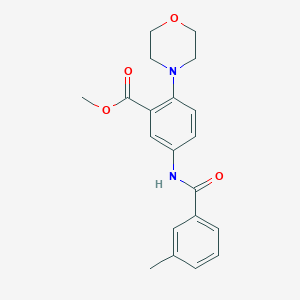 molecular formula C20H22N2O4 B5658079 methyl 5-[(3-methylbenzoyl)amino]-2-(4-morpholinyl)benzoate 