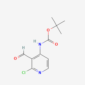 molecular formula C11H13ClN2O3 B565808 tert-Butyl (2-chloro-3-formylpyridin-4-yl)carbamate CAS No. 893423-62-6