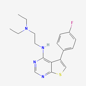 molecular formula C18H21FN4S B5658092 N,N-diethyl-N'-[5-(4-fluorophenyl)thieno[2,3-d]pyrimidin-4-yl]-1,2-ethanediamine 