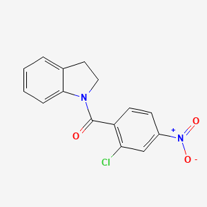 molecular formula C15H11ClN2O3 B5658115 1-(2-chloro-4-nitrobenzoyl)indoline CAS No. 5347-49-9