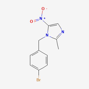 molecular formula C11H10BrN3O2 B5658126 1-(4-bromobenzyl)-2-methyl-5-nitro-1H-imidazole 