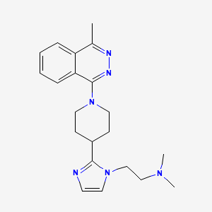 molecular formula C21H28N6 B5658135 N,N-dimethyl-2-{2-[1-(4-methylphthalazin-1-yl)piperidin-4-yl]-1H-imidazol-1-yl}ethanamine 