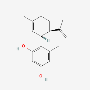 molecular formula C17H22O2 B565814 5-Methyl-4-[(1R,6R)-3-methyl-6-(1-methylethenyl)-2-cyclohexen-1-YL]-1,3-benzenediol CAS No. 317321-41-8