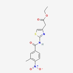 ethyl {2-[(3-methyl-4-nitrobenzoyl)amino]-1,3-thiazol-4-yl}acetate