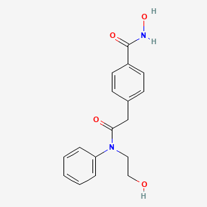4-[2-[2-Hydroxyethyl(Phenyl)amino]-2-Oxidanylidene-Ethyl]-~{n}-Oxidanyl-Benzamide