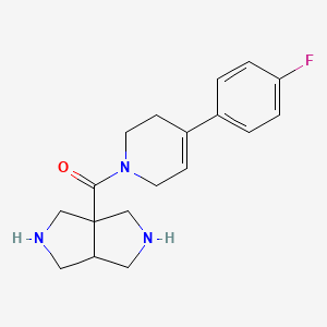 molecular formula C18H22FN3O B5658164 cis-3a-{[4-(4-fluorophenyl)-3,6-dihydro-1(2H)-pyridinyl]carbonyl}octahydropyrrolo[3,4-c]pyrrole dihydrochloride 