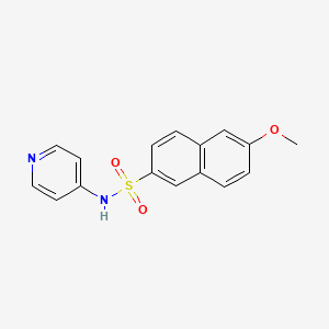 molecular formula C16H14N2O3S B5658171 6-methoxy-N-4-pyridinyl-2-naphthalenesulfonamide 