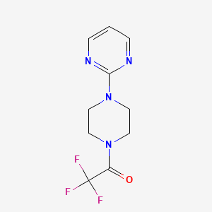 molecular formula C10H11F3N4O B5658180 2,2,2-Trifluoro-1-(4-(pyrimidin-2-yl)piperazin-1-yl)ethan-1-one 