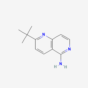 molecular formula C12H15N3 B565825 2-Tert-butyl-1,6-naphthyridin-5-amine CAS No. 1352329-32-8