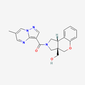 molecular formula C20H20N4O3 B5658252 [(3aS*,9bS*)-2-[(6-methylpyrazolo[1,5-a]pyrimidin-3-yl)carbonyl]-1,2,3,9b-tetrahydrochromeno[3,4-c]pyrrol-3a(4H)-yl]methanol 