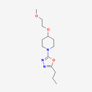 4-(2-methoxyethoxy)-1-(5-propyl-1,3,4-oxadiazol-2-yl)piperidine