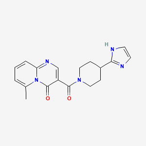 molecular formula C18H19N5O2 B5658271 3-{[4-(1H-imidazol-2-yl)piperidin-1-yl]carbonyl}-6-methyl-4H-pyrido[1,2-a]pyrimidin-4-one 