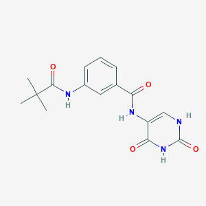 molecular formula C16H18N4O4 B5658279 3-(2,2-dimethylpropanoylamino)-N-(2,4-dioxo-1H-pyrimidin-5-yl)benzamide 