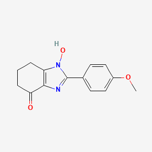 molecular formula C14H14N2O3 B5658282 1-hydroxy-2-(4-methoxyphenyl)-1,5,6,7-tetrahydro-4H-benzimidazol-4-one 