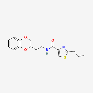 N-[2-(2,3-dihydro-1,4-benzodioxin-2-yl)ethyl]-2-propyl-1,3-thiazole-4-carboxamide