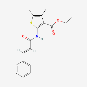 molecular formula C18H19NO3S B5658350 ethyl 2-(cinnamoylamino)-4,5-dimethyl-3-thiophenecarboxylate 