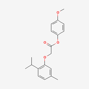 molecular formula C19H22O4 B5658352 4-甲氧基苯基(2-异丙基-5-甲基苯氧基)乙酸酯 