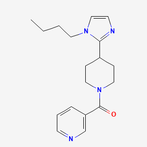 molecular formula C18H24N4O B5658358 3-{[4-(1-butyl-1H-imidazol-2-yl)piperidin-1-yl]carbonyl}pyridine 