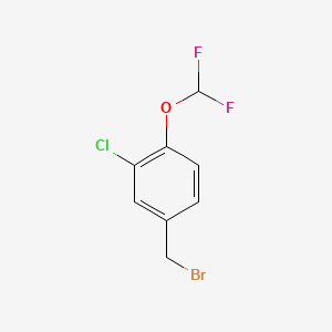 molecular formula C8H6BrClF2O B565841 4-(Bromomethyl)-2-chloro-1-(difluoromethoxy)benzene CAS No. 58215-11-5