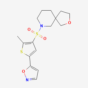 molecular formula C16H20N2O4S2 B5658416 7-[(5-isoxazol-5-yl-2-methyl-3-thienyl)sulfonyl]-2-oxa-7-azaspiro[4.5]decane 