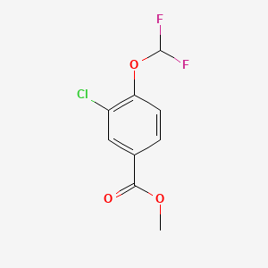 molecular formula C9H7ClF2O3 B565843 Methyl 3-chloro-4-(difluoromethoxy)benzoate CAS No. 1040723-84-9