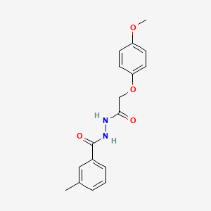 molecular formula C17H18N2O4 B5658432 N'-[(4-methoxyphenoxy)acetyl]-3-methylbenzohydrazide 
