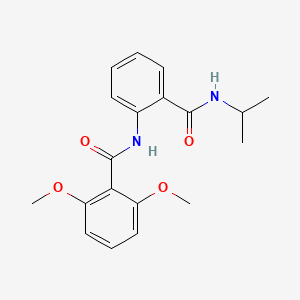 molecular formula C19H22N2O4 B5658438 N-{2-[(isopropylamino)carbonyl]phenyl}-2,6-dimethoxybenzamide 