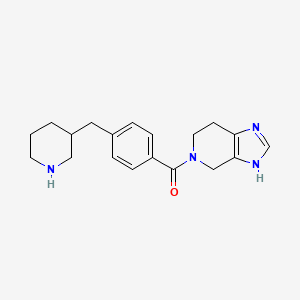 molecular formula C19H24N4O B5658449 5-[4-(3-piperidinylmethyl)benzoyl]-4,5,6,7-tetrahydro-1H-imidazo[4,5-c]pyridine dihydrochloride 
