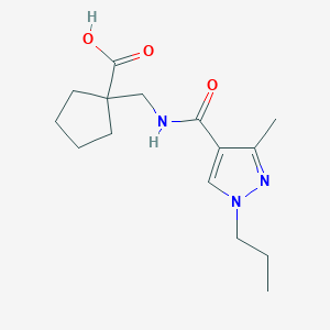 1-({[(3-methyl-1-propyl-1H-pyrazol-4-yl)carbonyl]amino}methyl)cyclopentanecarboxylic acid