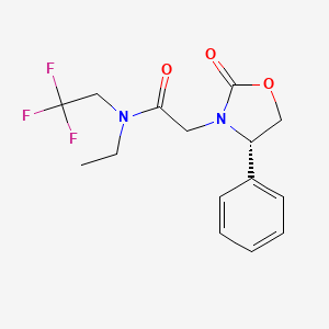 N-ethyl-2-[(4S)-2-oxo-4-phenyl-1,3-oxazolidin-3-yl]-N-(2,2,2-trifluoroethyl)acetamide