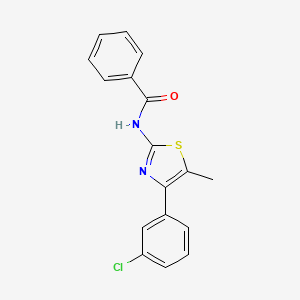 molecular formula C17H13ClN2OS B5658489 N-[4-(3-chlorophenyl)-5-methyl-1,3-thiazol-2-yl]benzamide 