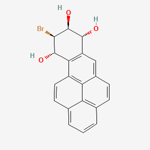 molecular formula C20H15BrO3 B565850 (7R,8S,9R,10S)-9-Bromo-7,8,9,10-tetrahydrobenzo[a]pyrene-7,8,10-triol CAS No. 64681-68-1