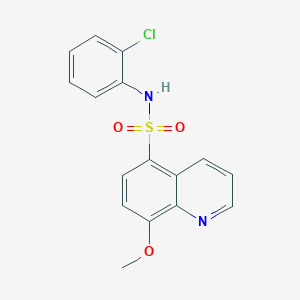 molecular formula C16H13ClN2O3S B5658511 N-(2-chlorophenyl)-8-methoxyquinoline-5-sulfonamide 