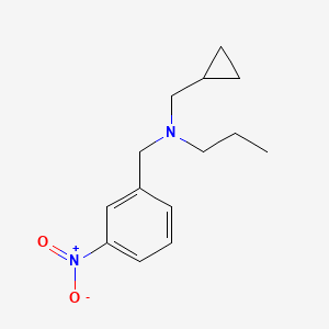 molecular formula C14H20N2O2 B5658550 N-(cyclopropylmethyl)-N-[(3-nitrophenyl)methyl]propan-1-amine 