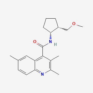 N-[(1R*,2S*)-2-(methoxymethyl)cyclopentyl]-2,3,6-trimethyl-4-quinolinecarboxamide