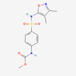 molecular formula C13H15N3O5S B5658580 methyl (4-{[(3,4-dimethyl-5-isoxazolyl)amino]sulfonyl}phenyl)carbamate 