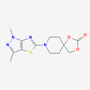 molecular formula C13H16N4O3S B5658584 8-(1,3-dimethyl-1H-pyrazolo[3,4-d][1,3]thiazol-5-yl)-1,3-dioxa-8-azaspiro[4.5]decan-2-one 