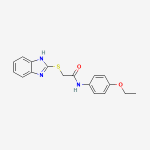 molecular formula C17H17N3O2S B5658592 2-(1H-benzimidazol-2-ylthio)-N-(4-ethoxyphenyl)acetamide 