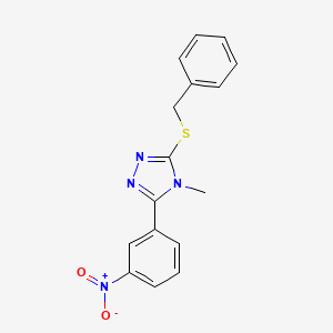 3-(benzylthio)-4-methyl-5-(3-nitrophenyl)-4H-1,2,4-triazole