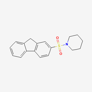 molecular formula C18H19NO2S B5658625 1-(9H-fluoren-2-ylsulfonyl)piperidine 