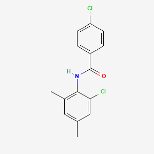 molecular formula C15H13Cl2NO B5658636 4-chloro-N-(2-chloro-4,6-dimethylphenyl)benzamide 