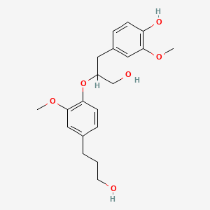 molecular formula C20H26O6 B565865 4,9,9'-Trihydroxy-3,3'-dimethoxy-8,4'-oxyneolignan CAS No. 53505-68-3
