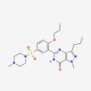 molecular formula C23H32N6O4S B565868 Propoxyphenyl sildenafil CAS No. 877777-10-1