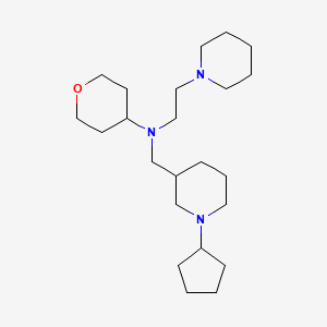 molecular formula C23H43N3O B5658711 N-[(1-cyclopentyl-3-piperidinyl)methyl]-N-[2-(1-piperidinyl)ethyl]tetrahydro-2H-pyran-4-amine 