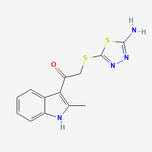 2-[(5-amino-1,3,4-thiadiazol-2-yl)thio]-1-(2-methyl-1H-indol-3-yl)ethanone