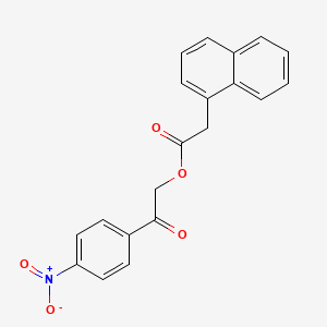 molecular formula C20H15NO5 B5658742 2-(4-nitrophenyl)-2-oxoethyl 1-naphthylacetate 