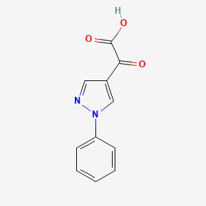 molecular formula C11H8N2O3 B565876 2-氧代-2-(1-苯基-1H-吡唑-4-基)乙酸 CAS No. 1152495-65-2