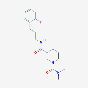 molecular formula C18H26FN3O2 B5658778 N~3~-[3-(2-fluorophenyl)propyl]-N~1~,N~1~-dimethyl-1,3-piperidinedicarboxamide 