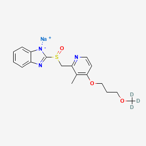 molecular formula C18H20N3NaO3S B565878 Rabeprazole-d3 Sodium Salt CAS No. 1216494-11-9