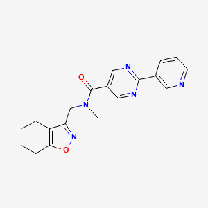 molecular formula C19H19N5O2 B5658796 N-methyl-2-(3-pyridinyl)-N-(4,5,6,7-tetrahydro-1,2-benzisoxazol-3-ylmethyl)-5-pyrimidinecarboxamide 